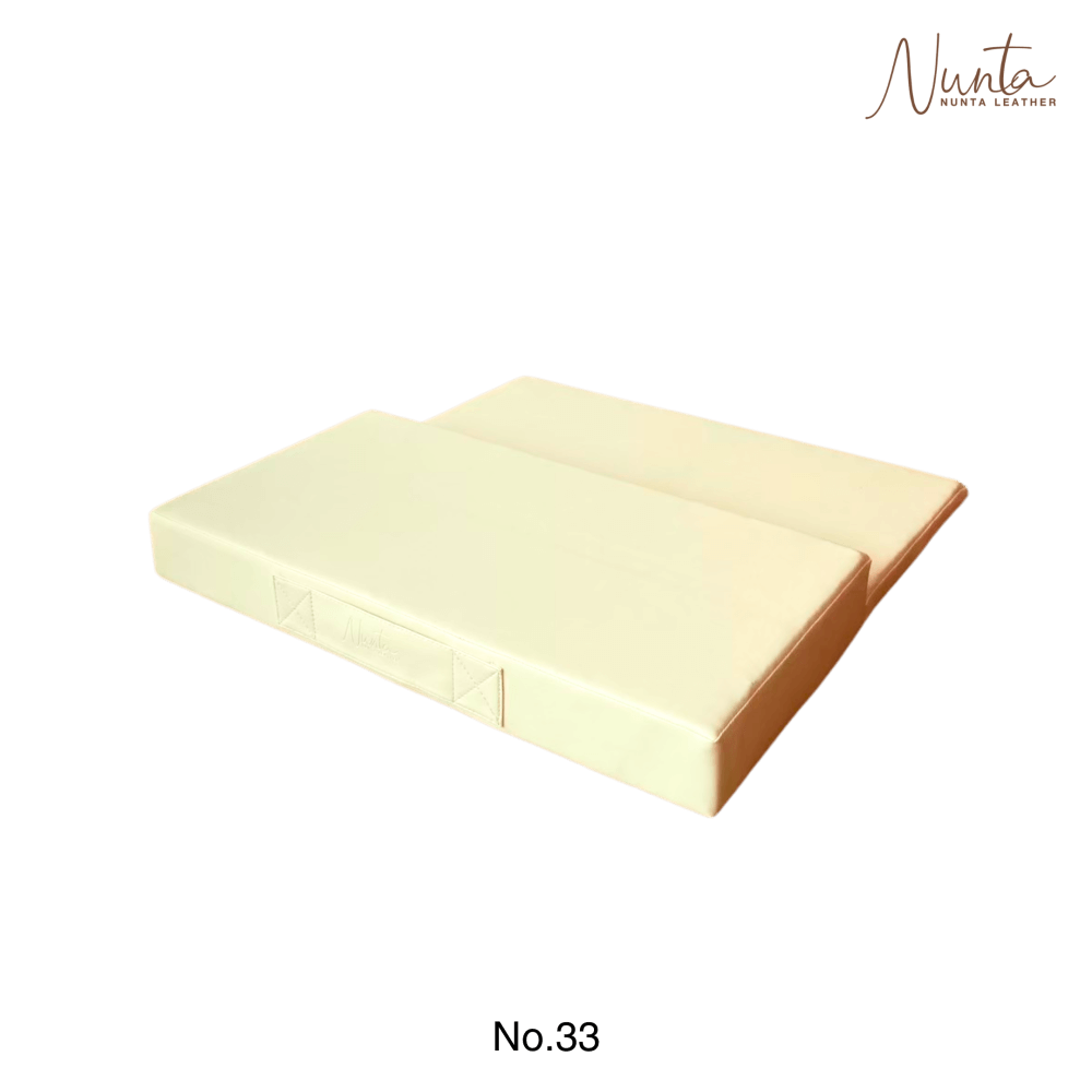เบาะรองนั่ง พับได้ NUNTA LEATHER RISE FOLDABLE SEAT 60X60X10CM สีไข่ไก่_2